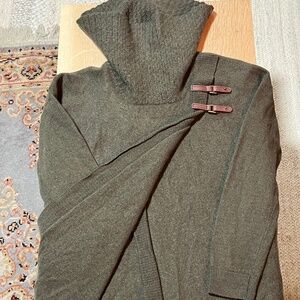 Ellen Tracy Women's S Cozy Warm Wrap Turtleneck Pullover Merino Wool Sweater